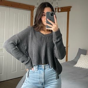 Cropped Knit Sweater